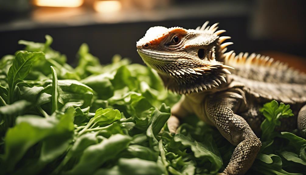 bearded dragons and arugula