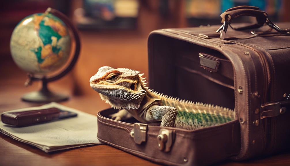 traveling with a bearded dragon
