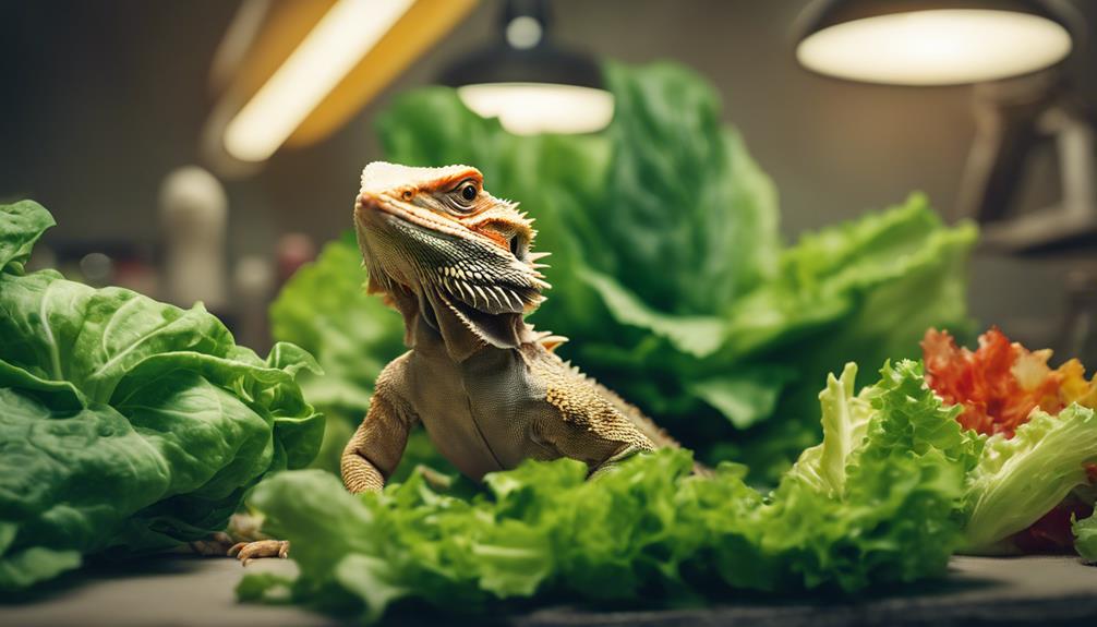 bearded dragons and lettuce
